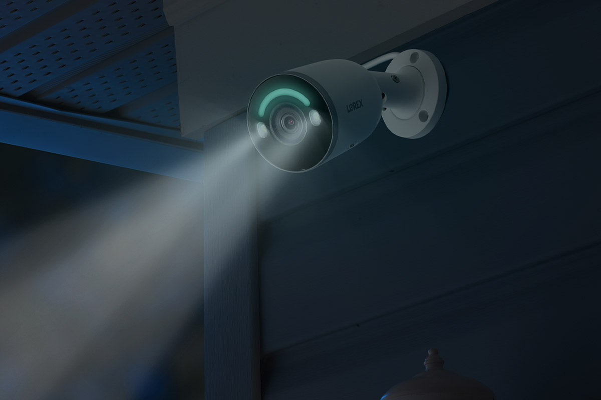 Lorex 4K IP Wired Bullet Security Camera with Smart Security Lighting and Smart Motion Detection