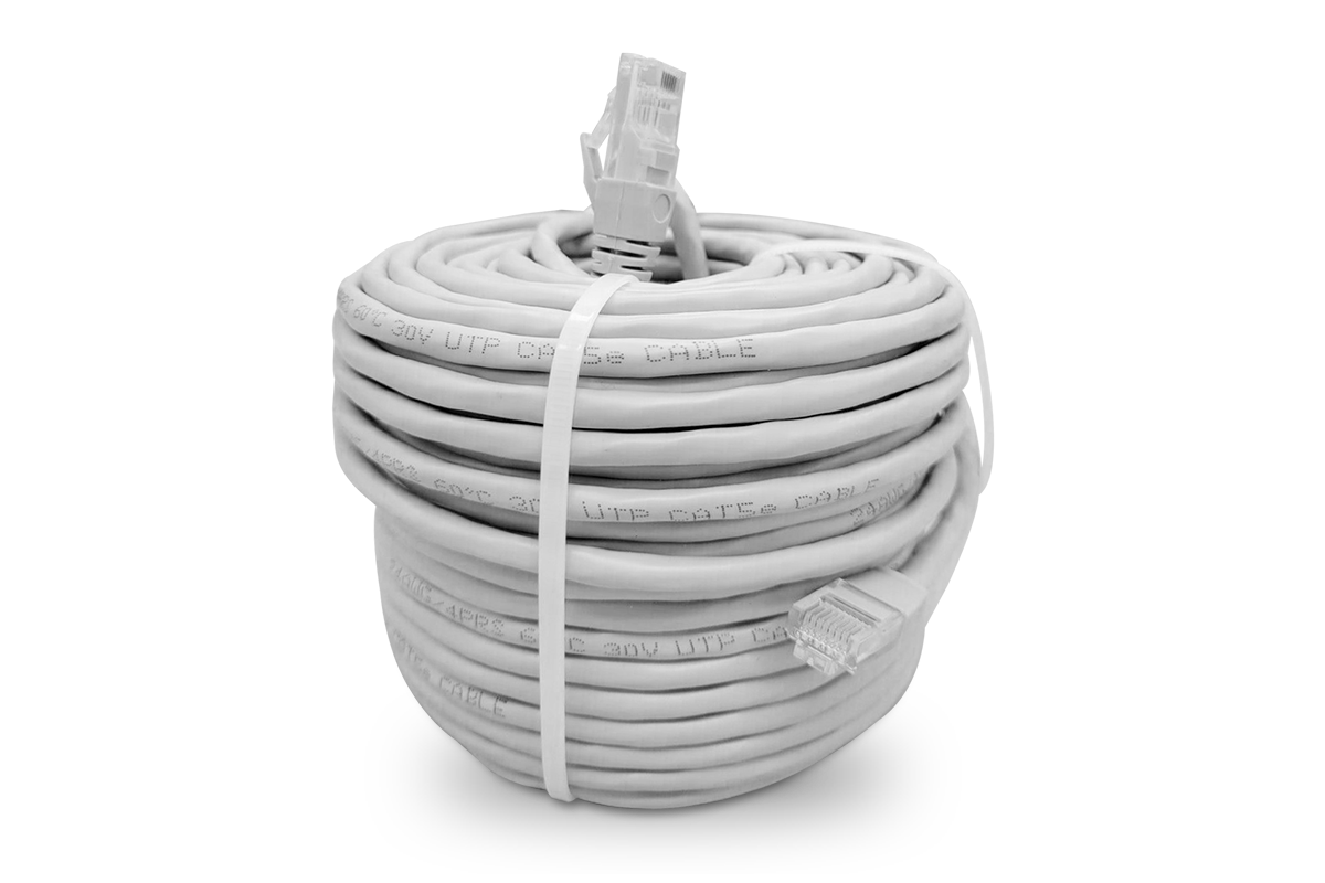 60ft Cat5e Network Ethernet Cable for IP Security Cameras