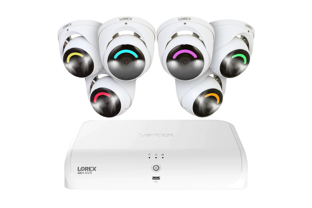 Lorex 4K+ 12MP 16 Camera Capable (8 Wired + 8 Fusion Wi-Fi ) 2TB Wired NVR System with H30 IP Turret Cameras