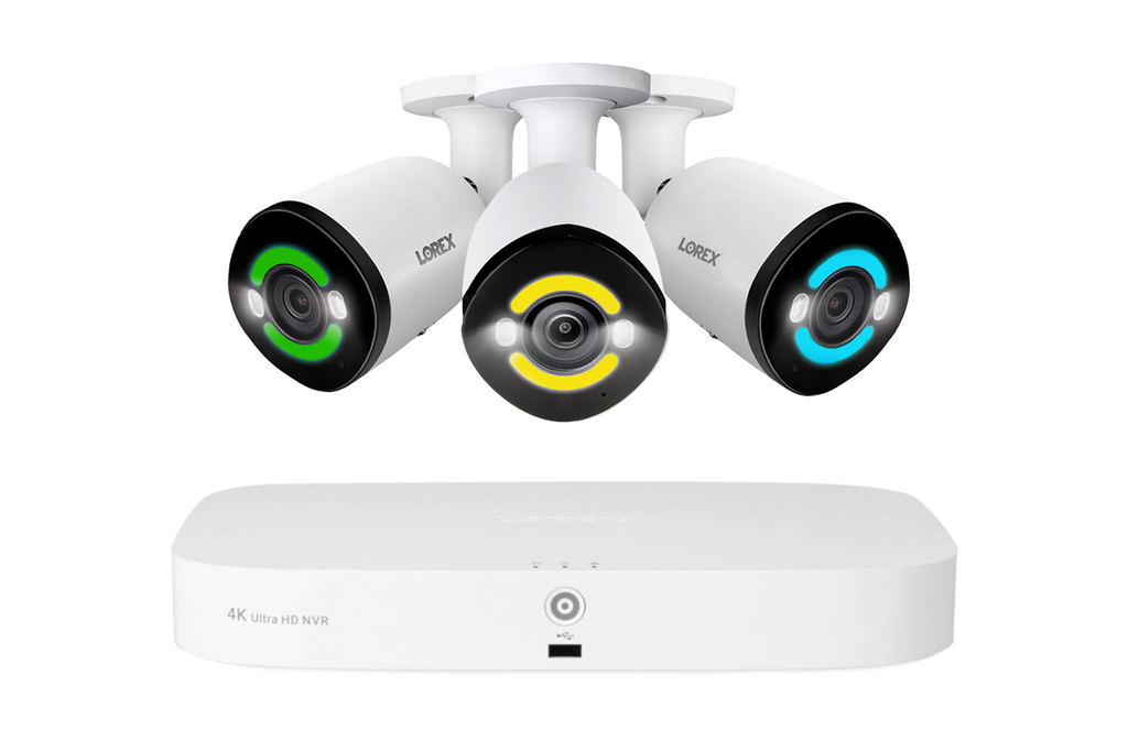 Lorex 4K+ 12MP 16 Camera Capable (8 Wired + 8 Fusion Wi-Fi ) 2TB Wired NVR System with Three H30 IP Bullet Cameras - Amazon