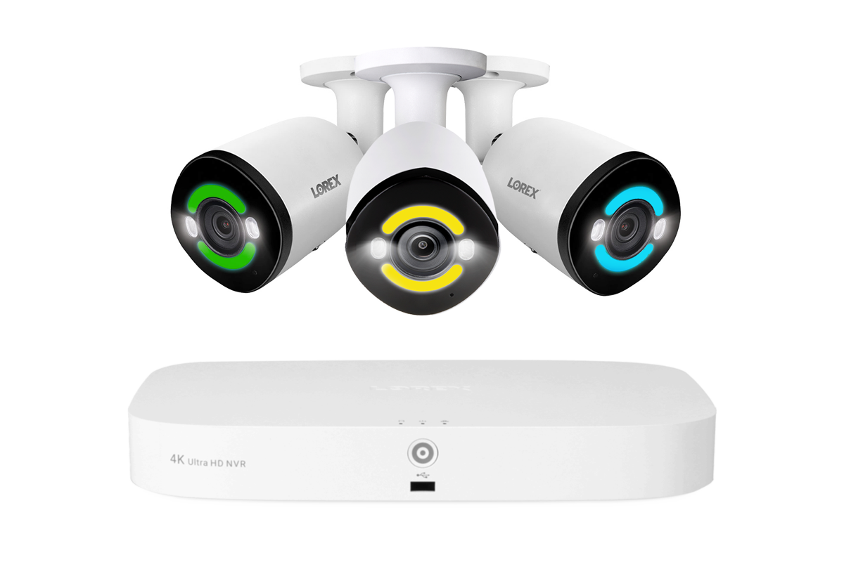 Lorex 4K+ 12MP 16 Camera Capable (8 Wired + 8 Fusion Wi-Fi ) 2TB Wired NVR System with Three H30 IP Bullet Cameras - Amazon