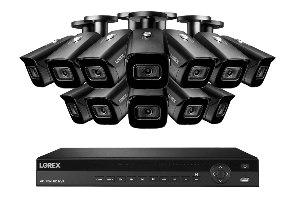 Lorex 4K (16 Camera Capable) 6TB Wired NVR System with Nocturnal 3 Smart IP Bullet Cameras with Listen-In Audio and 30FPS