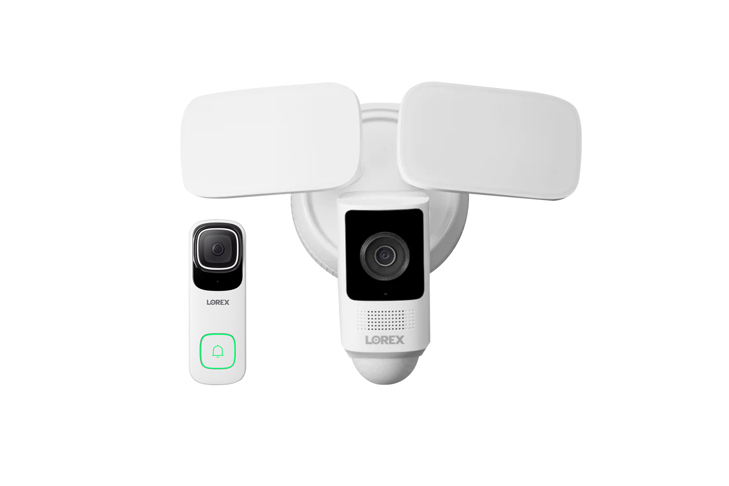 Lorex 4K Wired Video Doorbell with 2K Floodlight Wi-Fi Security Camera