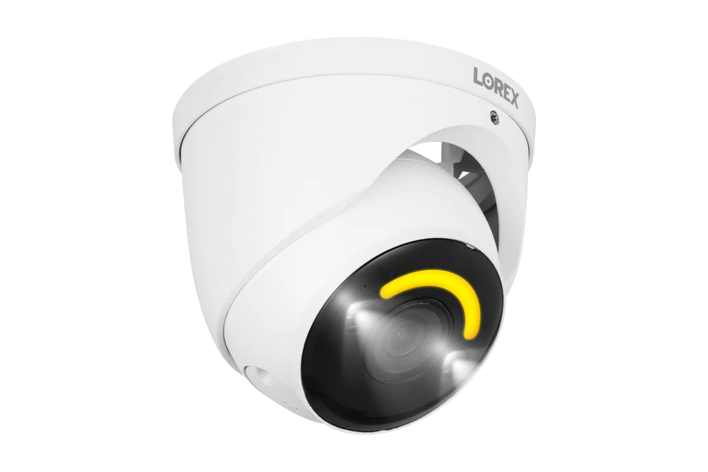 Lorex 4K+ Fusion Wired NVR System with 4 Bullet and 4 Dome IP Cameras Featuring 12MP Ultra HD and Smart Security Lighting