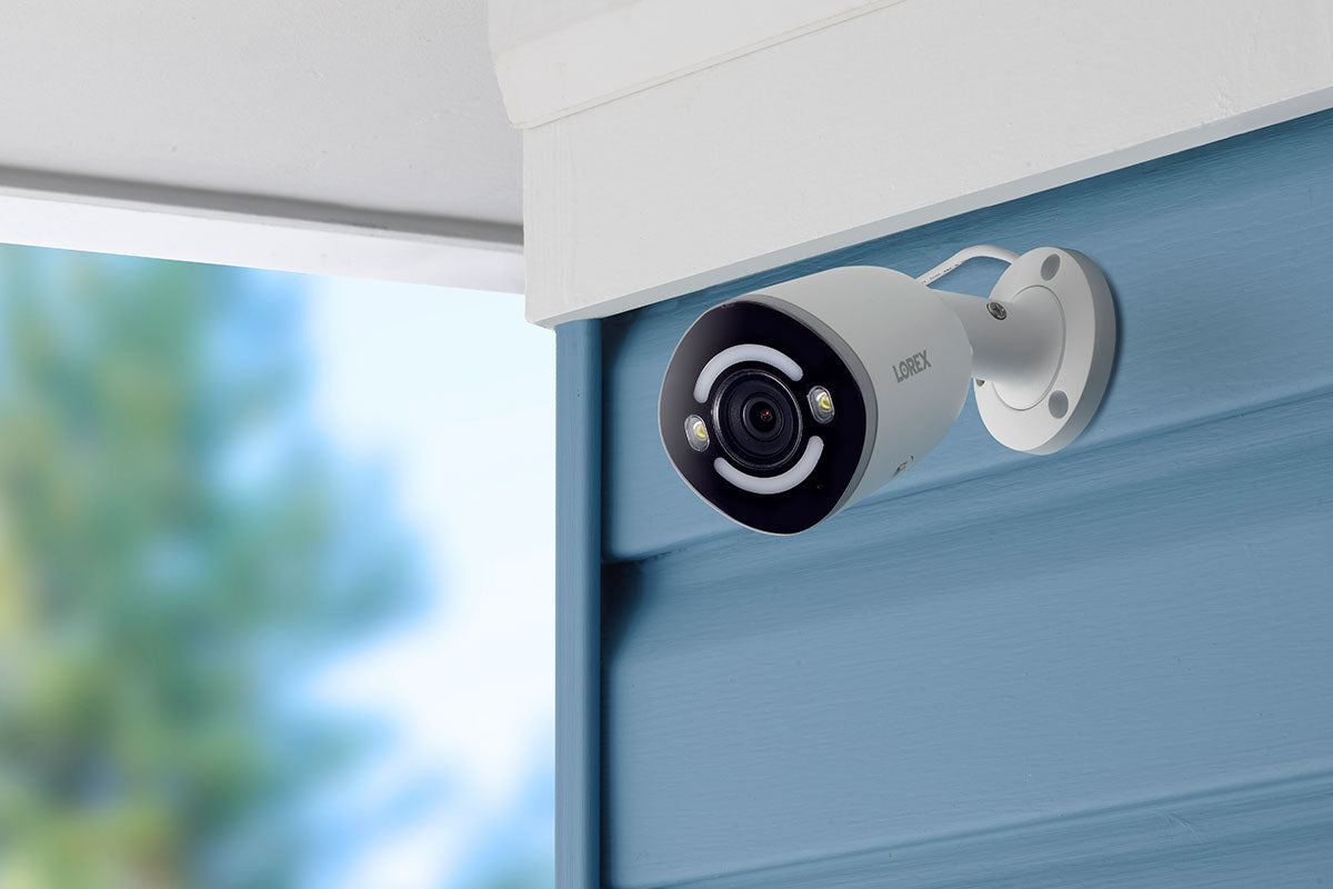 Lorex H15 4K Smart Security Lighting Deterrence Bullet AI PoE IP Wired Cameras (4-pack, Open Box)