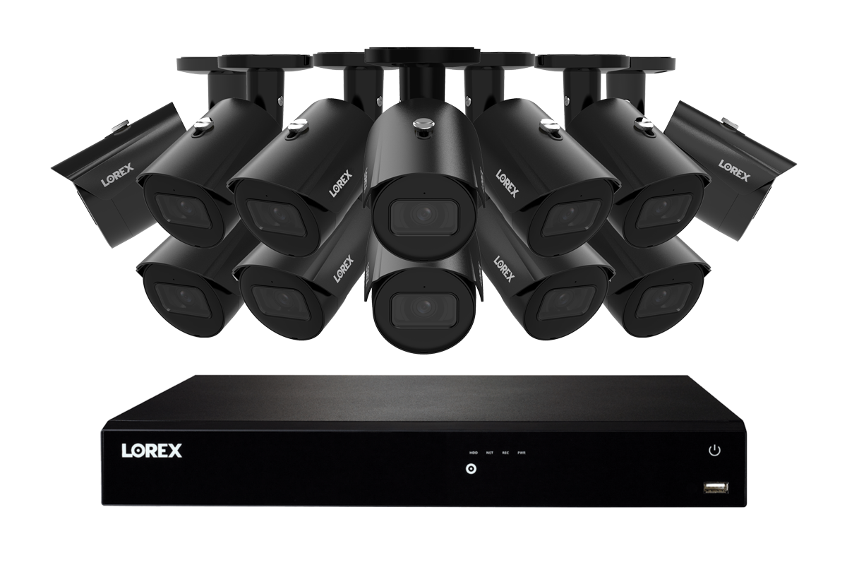 Lorex Fusion Series 4K 16 Camera Capable (Wired or Fusion Wi-Fi) 4TB Wired NVR System with A14 IP Bullet Cameras