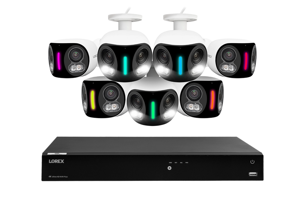 Lorex Fusion Series 4K 16 Camera Capable (Wired or Fusion Wi-Fi) 4TB Wired NVR System with Seven H20 IP Dual Lens Cameras - Amazon