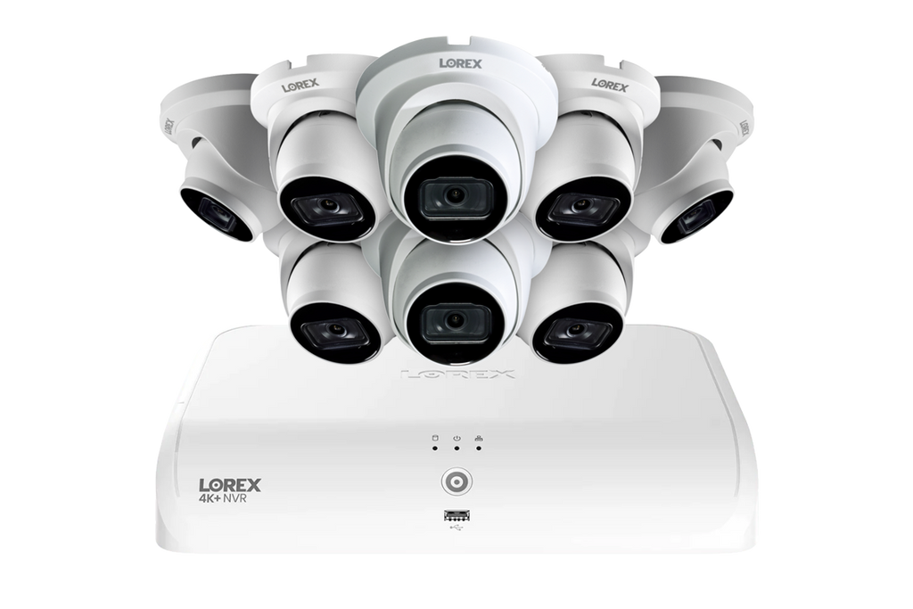 Lorex Fusion Series 4K+ 16 Channel (8 Wired + 8 Fusion Wi-Fi) 2TB Wired System with A14 Wired 4K IP Turret Cameras