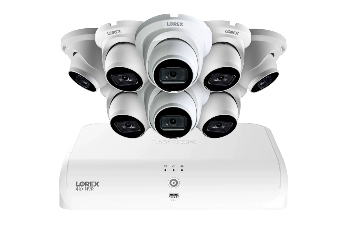 Lorex Fusion Series 4K+ 16 Channel (8 Wired + 8 Fusion Wi-Fi) 2TB Wired System with A14 Wired 4K IP Turret Cameras