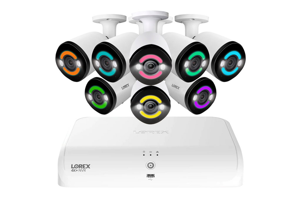 Lorex 4K+ 12MP 16 Camera Capable (8 Wired + 8 Fusion Wi-Fi ) 2TB Wired NVR System with H30 IP Bullet Cameras