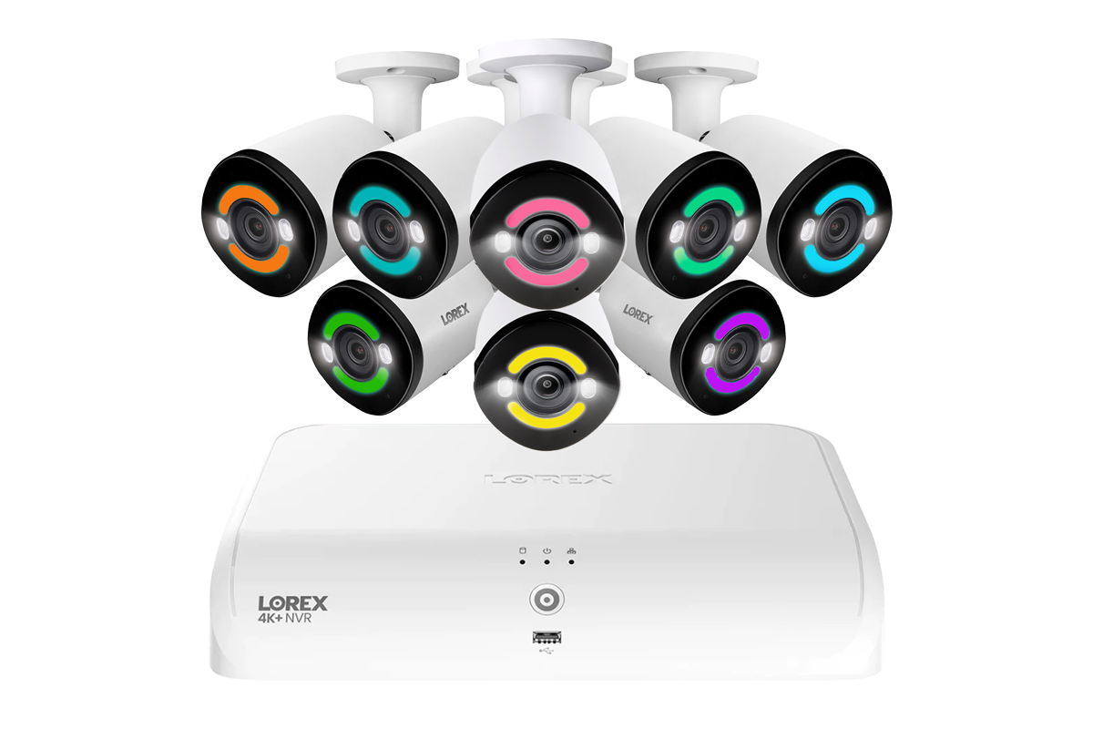 Lorex 4K+ 12MP 16 Camera Capable (8 Wired + 8 Fusion Wi-Fi ) 2TB Wired NVR System with H30 IP Bullet Cameras