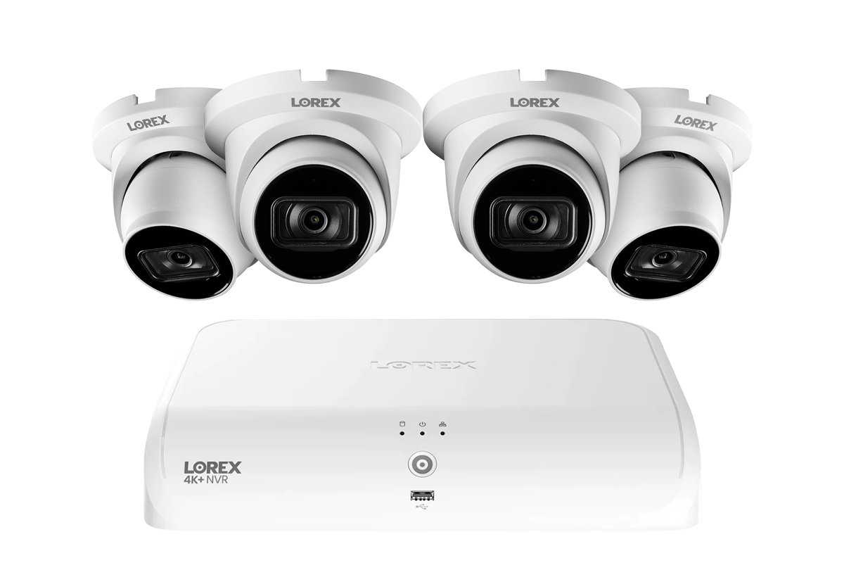Lorex 4K Fusion 2TB Wired NVR System with 4K IP Dome Cameras