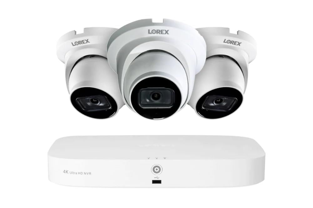 Lorex 4K 16-Camera Capable (8 Wired + 8 Fusion Wi-Fi) 2TB Wired NVR System with 3 IP Dome Cameras featuring Listen-In Audio - Amazon