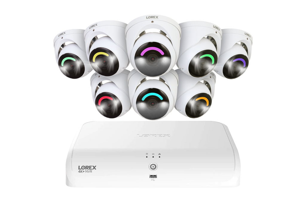 Lorex 4K+ 12MP 16 Camera Capable (8 Wired + 8 Fusion Wi-Fi ) 2TB Wired NVR System with H30 IP Turret Cameras