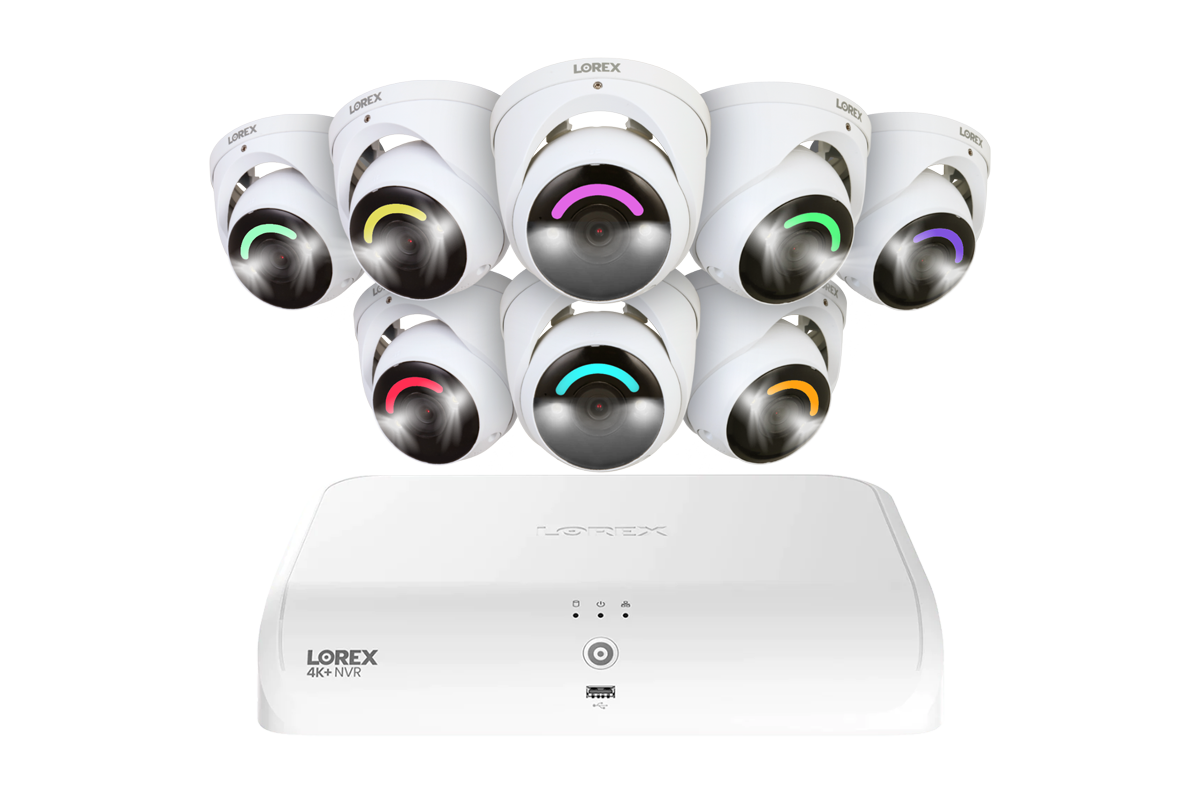 Lorex 4K+ 12MP 16 Camera Capable (8 Wired + 8 Fusion Wi-Fi ) 2TB Wired NVR System with H30 IP Turret Cameras
