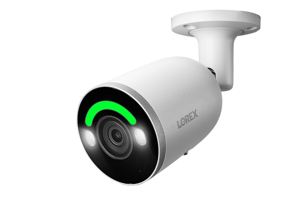 Lorex 4K IP Wired Bullet Security Camera with Smart Security Lighting and Smart Motion Detection