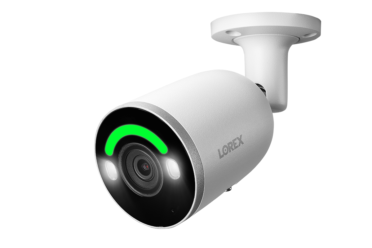 Lorex 4K IP Wired Bullet Security Camera with Smart Security Lighting and Smart Motion Detection