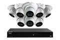 Lorex 4K 16-Camera Capable (Wired or Fusion Wi-Fi) 4TB Wired NVR System with 8 IP Dome Cameras featuring Listen-In Audio