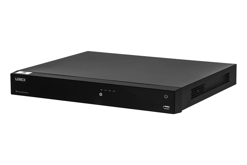 Lorex 4K 16-Camera Capable (Wired or Fusion Wi-Fi) 4TB Wired NVR System with 8 IP Dome Cameras featuring Listen-In Audio