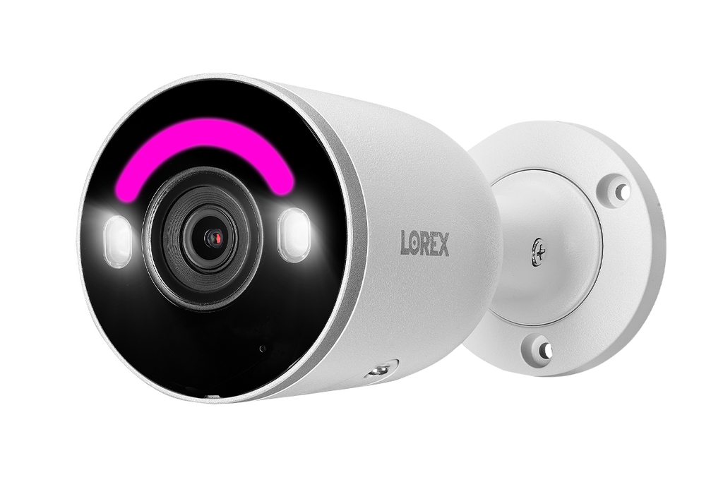 Lorex 4K IP Wired Bullet Security Camera with Smart Security Lighting and Smart Motion Detection