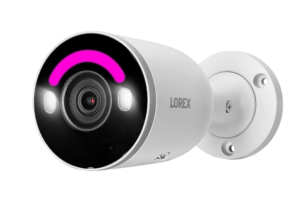 Lorex 4K IP Wired Bullet Security Camera with Smart Security Lighting and Smart Motion Detection