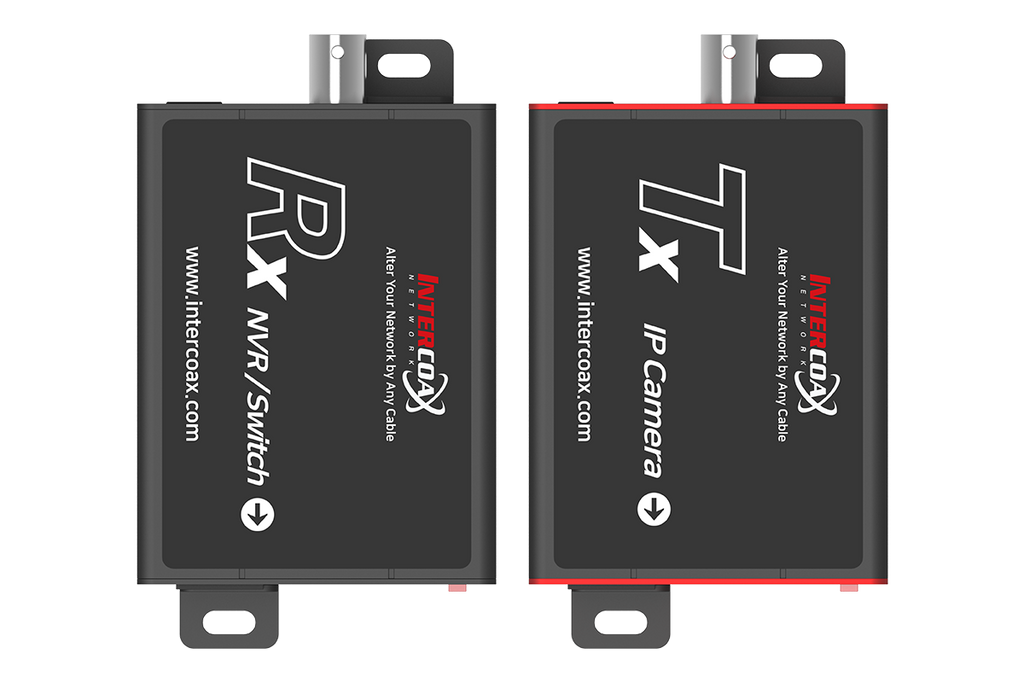 Professional Single Port IP & PoE over Coax Set (1200m/4000ft end-to-end converters)