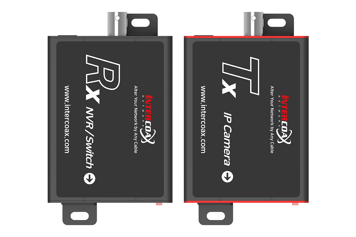 Professional Single Port IP & PoE over Coax Set (1200m/4000ft end-to-end converters)