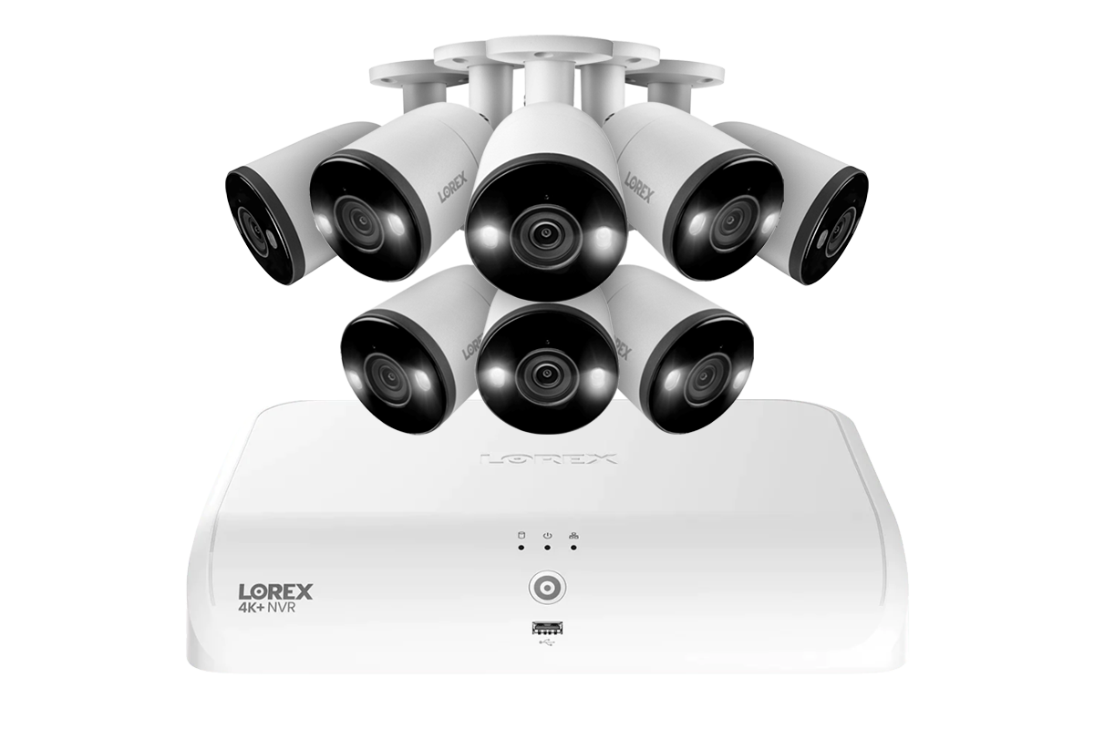 Lorex Fusion Series 4K+ 16 Channel (8 Wired + 8 Fusion Wi-Fi) 2TB Wired System with H13 Wired 4K IP Bullet Cameras