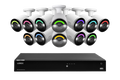 Lorex Fusion Series 4K 16 Camera Capable (Wired or Fusion Wi-Fi) 4TB Wired NVR System with H12 Wired 4K IP Bullet Cameras