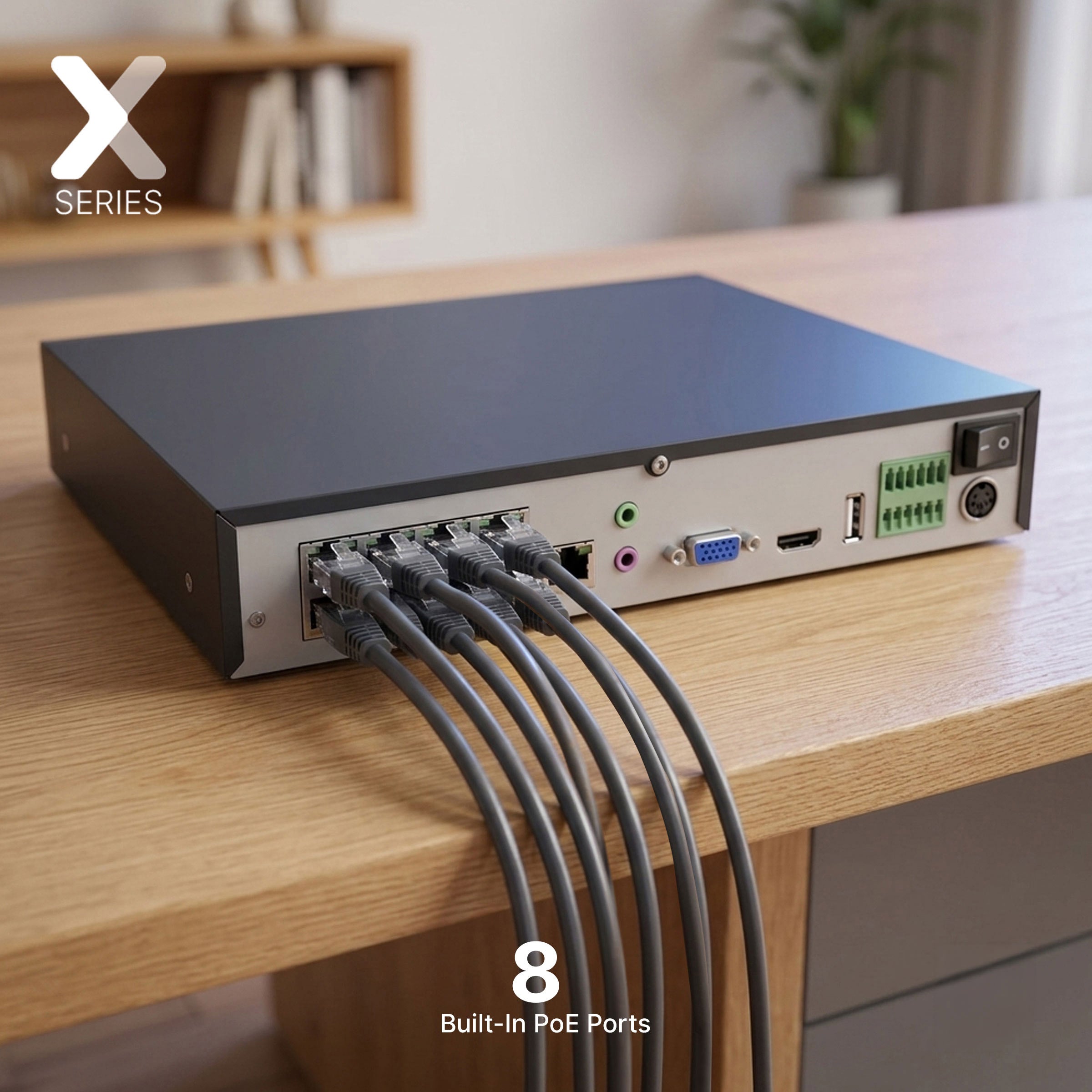Lorex Connect X Series 4K 8-Channel Wired NVR System with X3 Dual-Lens Turret Camera - 2TB