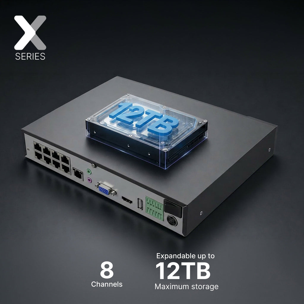 Lorex Connect X Series 4K 8-Channel Wired NVR System with X3 Bullet Security Cameras - 2TB
