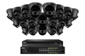 Lorex 4K (32 Camera Capable) 6TB Wired NVR System with Nocturnal 3 Smart IP Turret Cameras Featuring Motorized Varifocal Lens and 30FPS Recording
