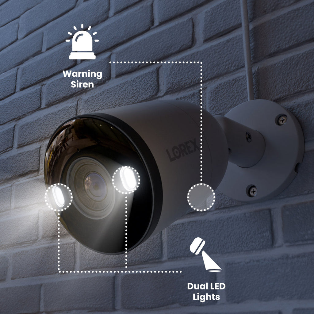 Lorex Fusion Series 4K+ 16 Channel (8 Wired + 8 Fusion Wi-Fi) 2TB Wired System with H13 Wired 4K IP Bullet Cameras