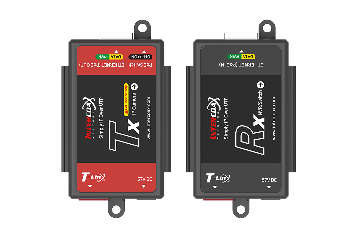 Single Port IP & PoE Cat5e Extender Set (400m/1300ft end-to-end PoE Injector)