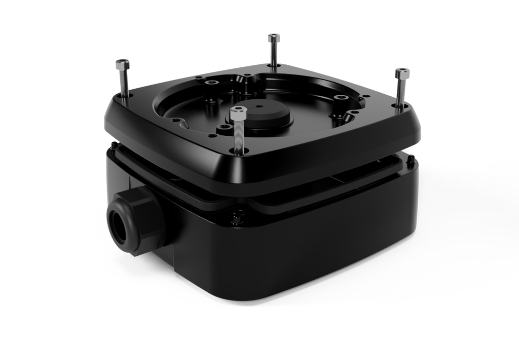 Outdoor Square Junction Box with Cable Gland for Turret and Dome Camera (Metal)