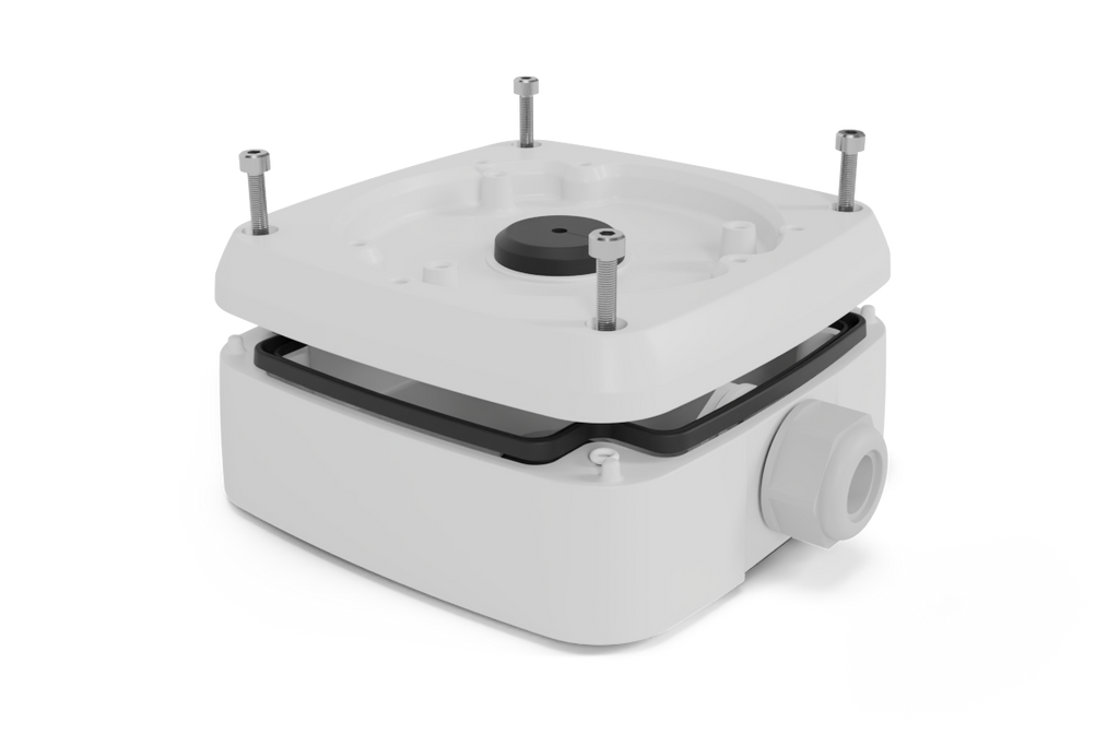 Outdoor Square Junction Box with Cable Gland for Turret and Dome Camera (Metal)
