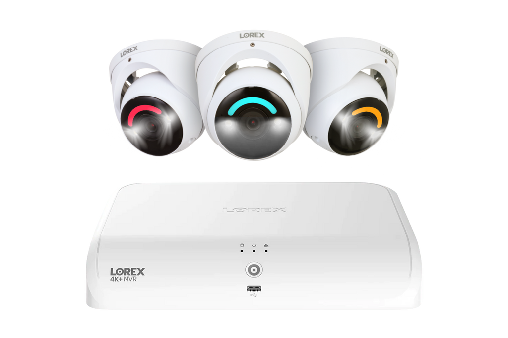 Lorex 4K+ 12MP 16 Camera Capable (8 Wired + 8 Fusion Wi-Fi ) 2TB Wired NVR System with Three H30 IP Dome Cameras - Amazon
