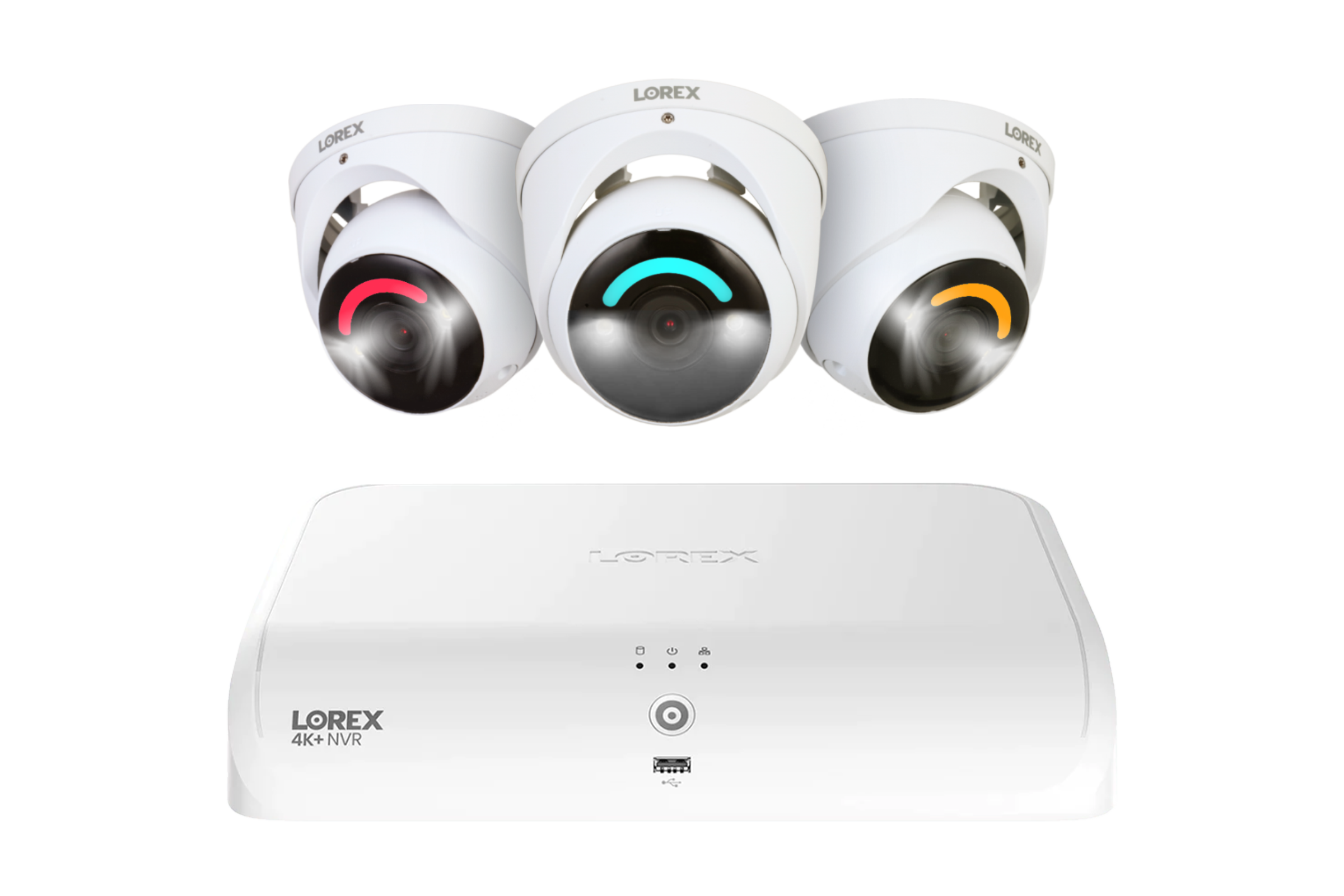 Lorex 4K+ 12MP 16 Camera Capable (8 Wired + 8 Fusion Wi-Fi ) 2TB Wired NVR System with Three H30 IP Dome Cameras - Amazon