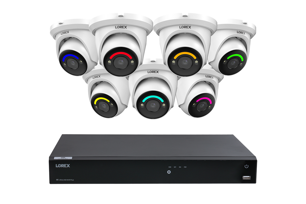 Lorex Fusion Series 4K 16 Camera Capable (Wired or Fusion Wi-Fi) 4TB Wired NVR System with H12 Wired 4K IP Dome Cameras (Amazon)
