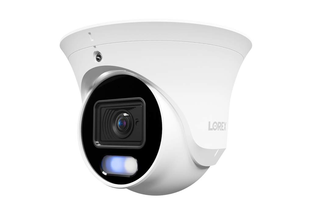 Lorex Connect U3 2K+ PoE Turret Camera with Red & Blue Deterrence Lights