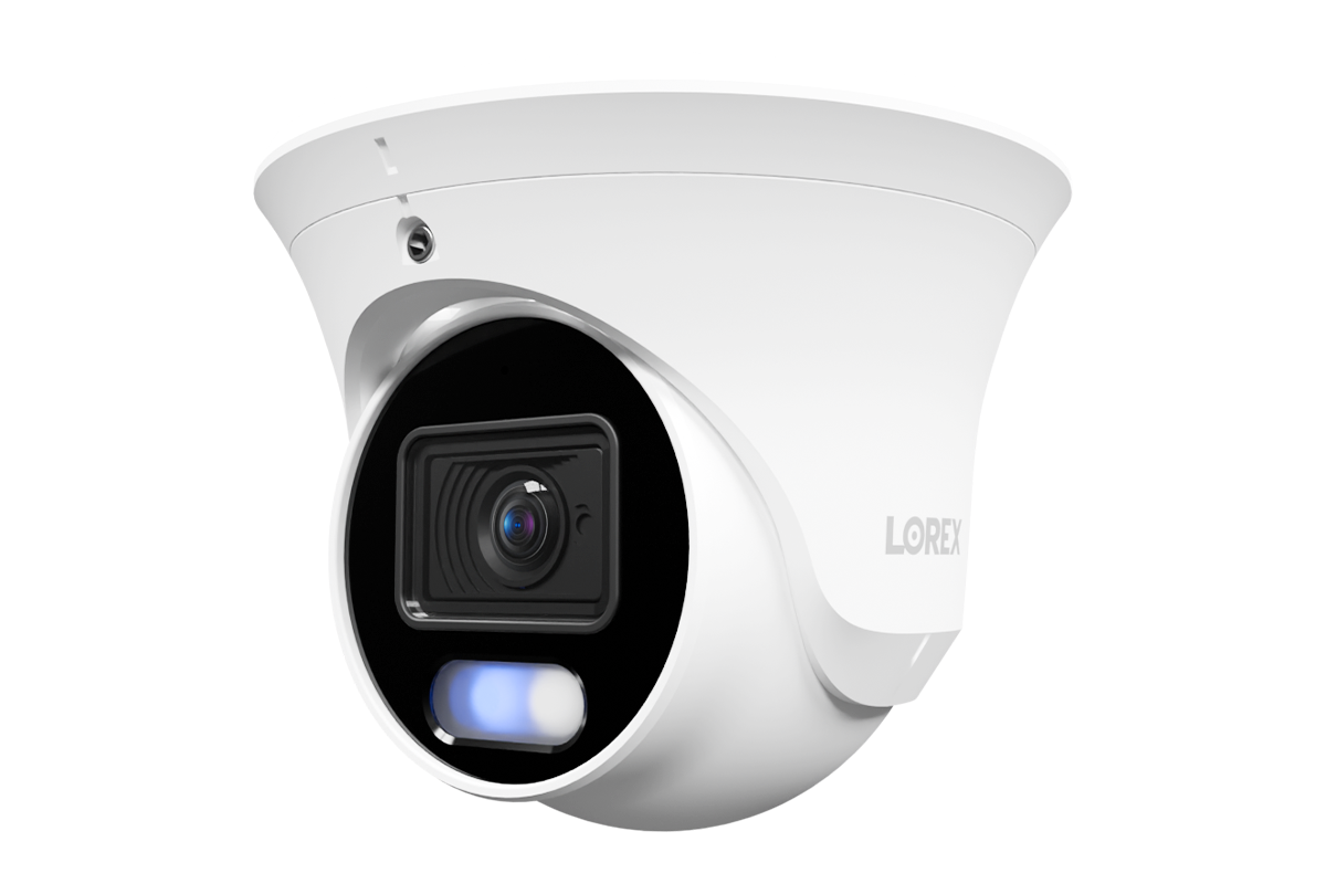 Lorex Connect U3 2K+ PoE Turret Camera with Red & Blue Deterrence Lights