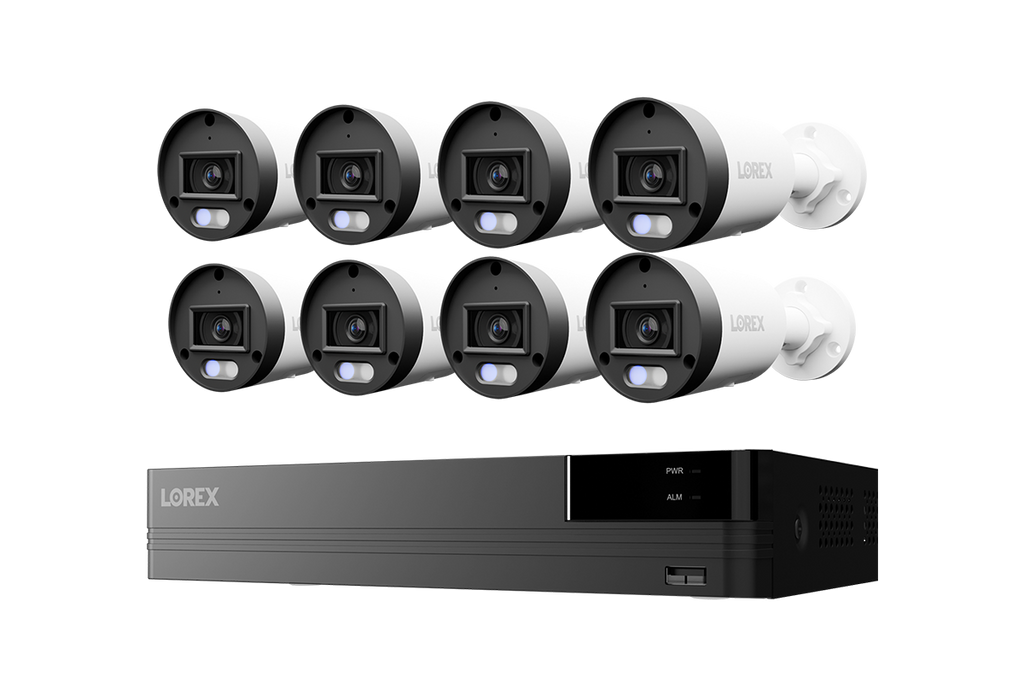 Lorex Connect U Series 4K 8-Channel Wired NVR System with U3 2K+ PoE Bullet Cameras - 2TB