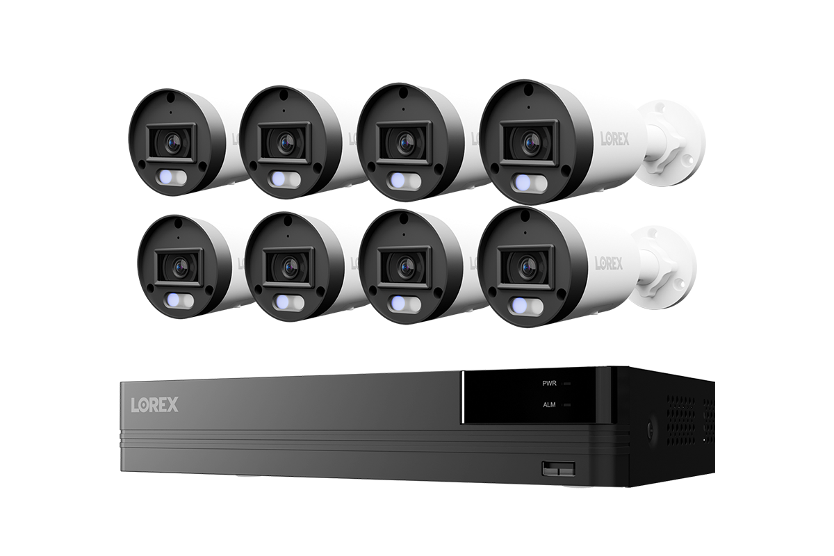 Lorex Connect U Series 4K 8-Channel Wired NVR System with U3 2K+ PoE Bullet Cameras - 2TB