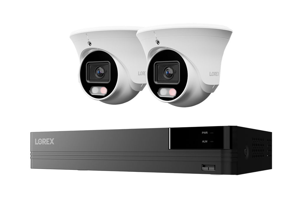 Lorex Connect U Series 4K 8-Channel Wired NVR System with U3 2K+ PoE Turret Cameras - 2TB