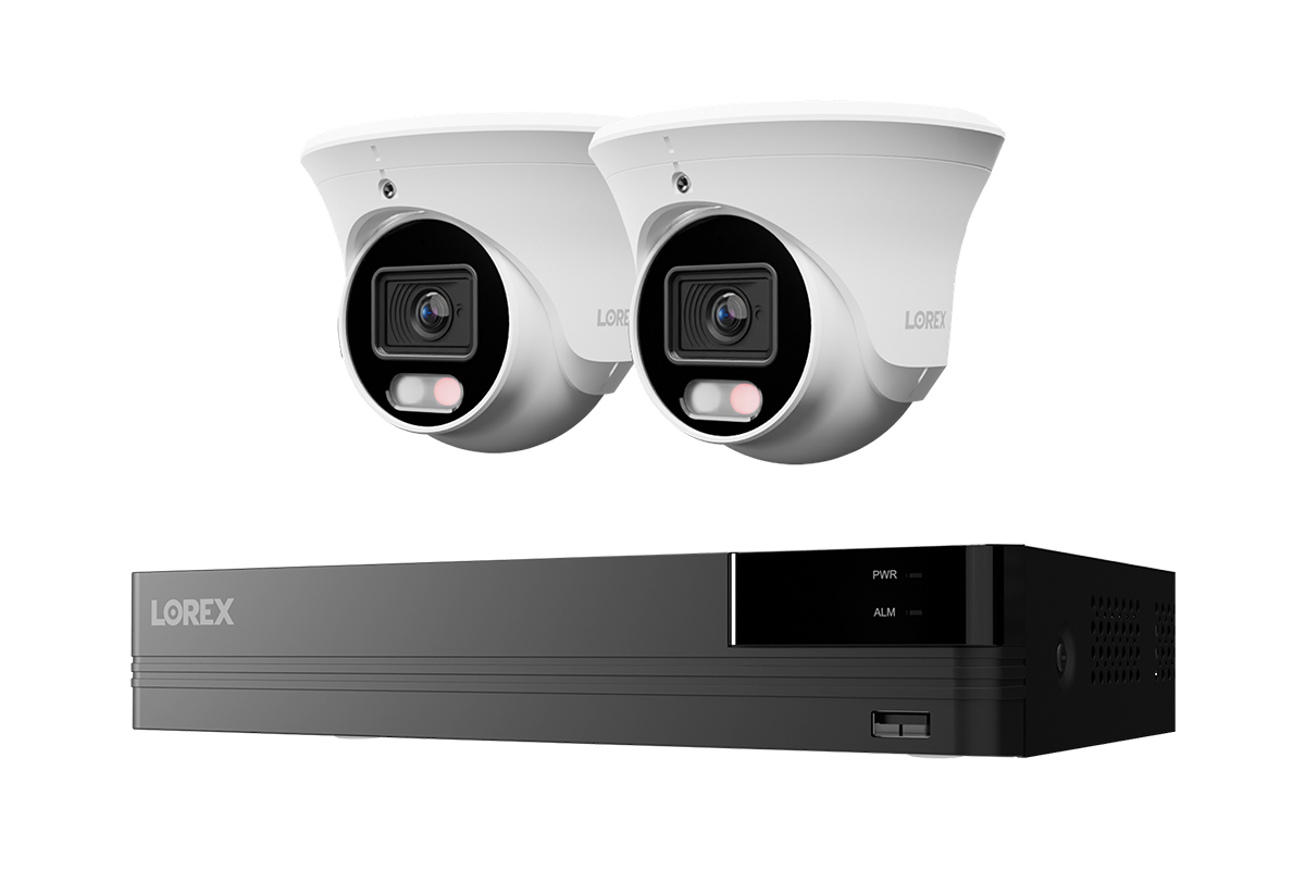 Lorex Connect U Series 4K 8-Channel Wired NVR System with U3 2K+ PoE Turret Cameras - 2TB