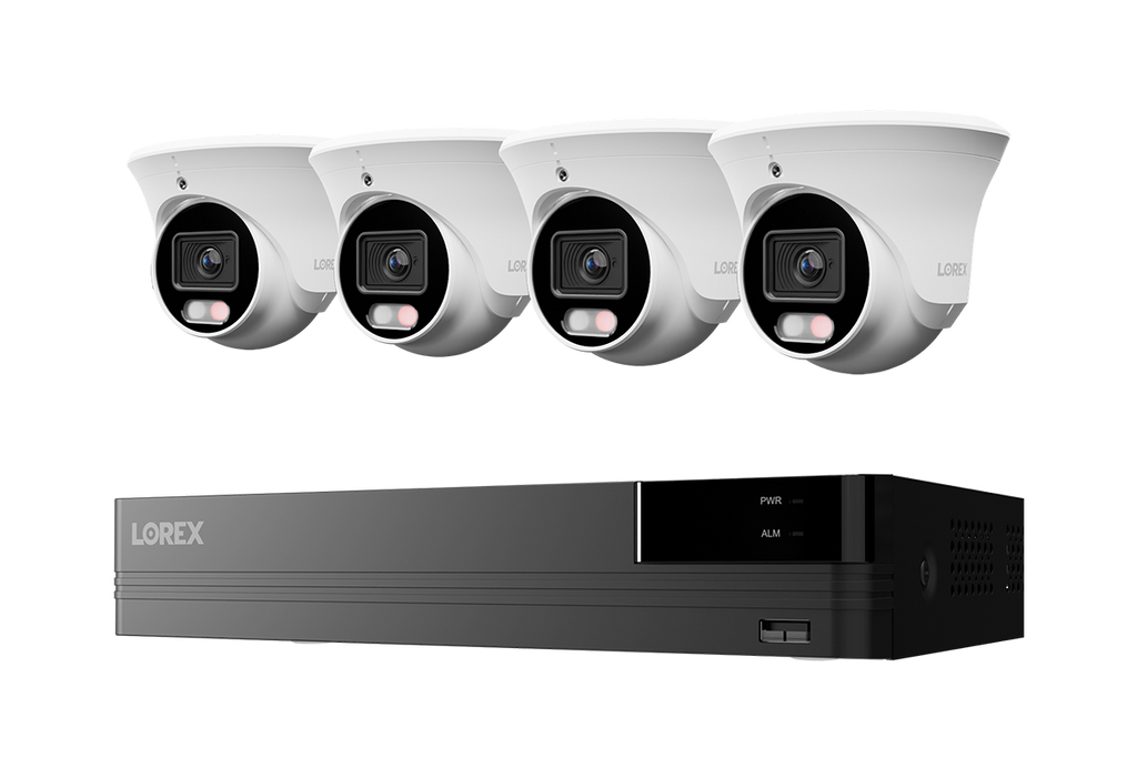 Lorex Connect U Series 4K 8-Channel Wired NVR System with U3 2K+ PoE Turret Cameras - 2TB