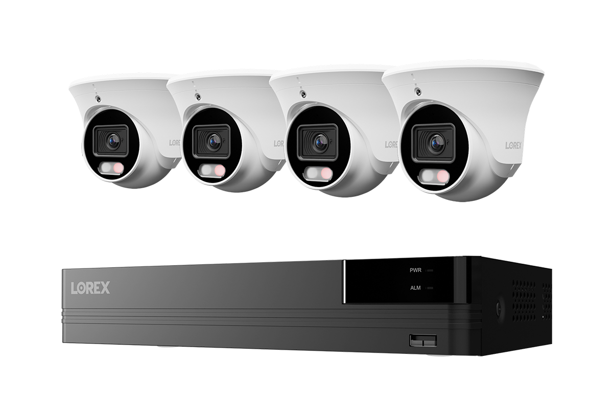 Lorex Connect U Series 4K 8-Channel Wired NVR System with U3 2K+ PoE Turret Cameras - 2TB