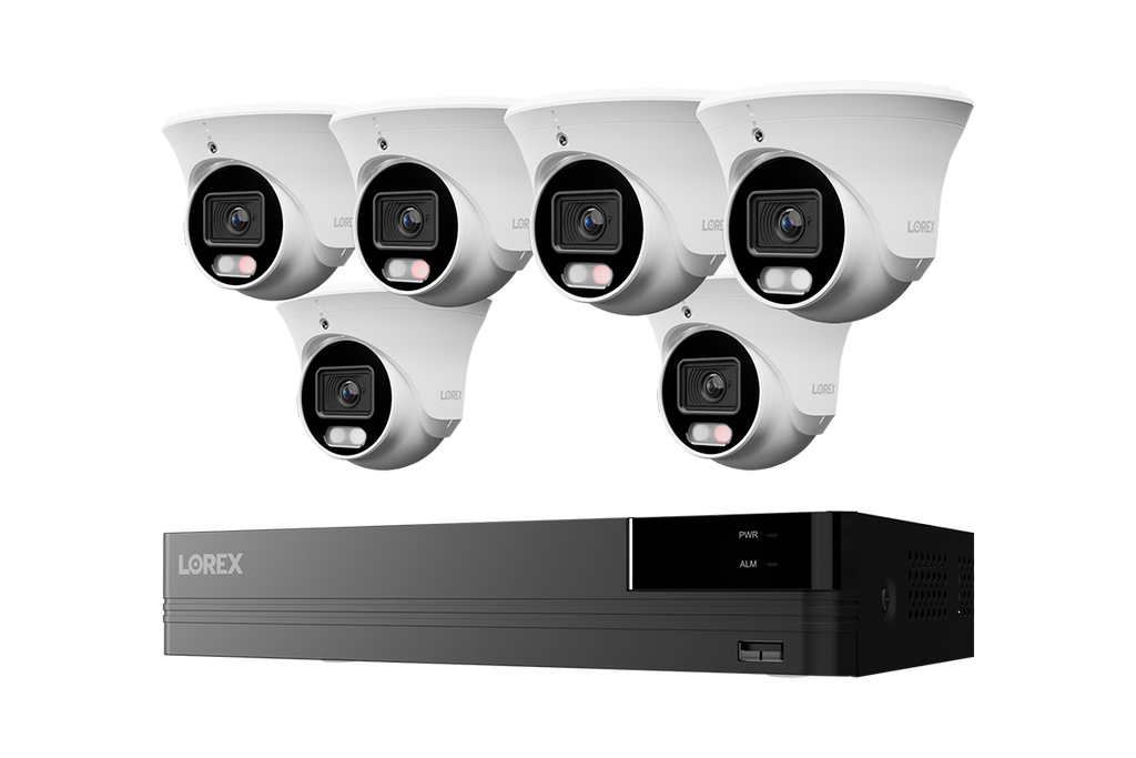 Lorex Connect U Series 4K 8-Channel Wired NVR System with U3 2K+ PoE Turret Cameras - 2TB
