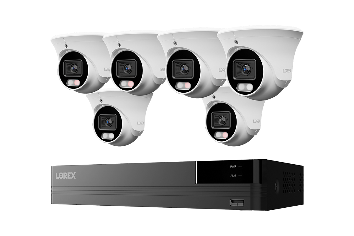 Lorex Connect U Series 4K 8-Channel Wired NVR System with U3 2K+ PoE Turret Cameras - 2TB