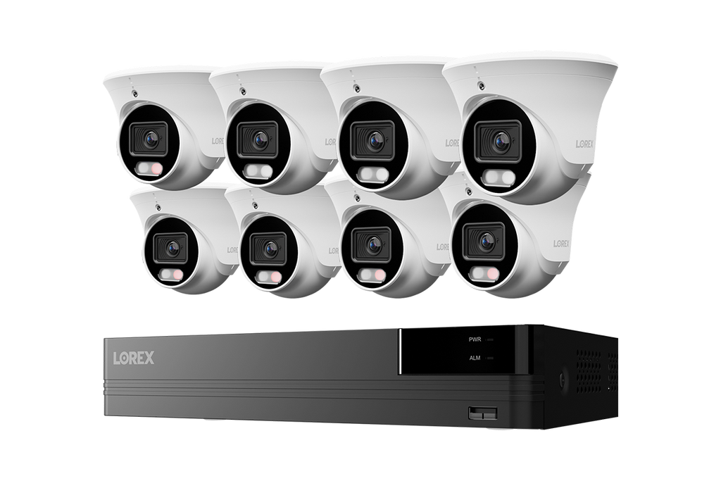 Lorex Connect U Series 4K 8-Channel Wired NVR System with U3 2K+ PoE Turret Cameras - 2TB